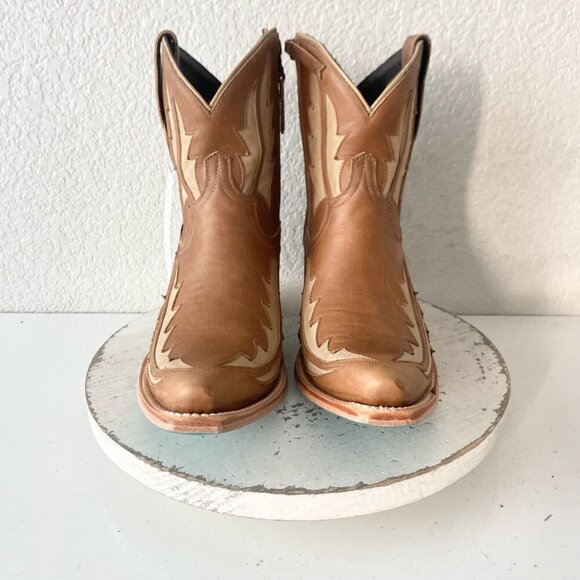 Lane WALK THE LINE Womens Brown Cowboy Bootie 10.5 Cowgirl Short Ankle Boots - Picture 5 of 11